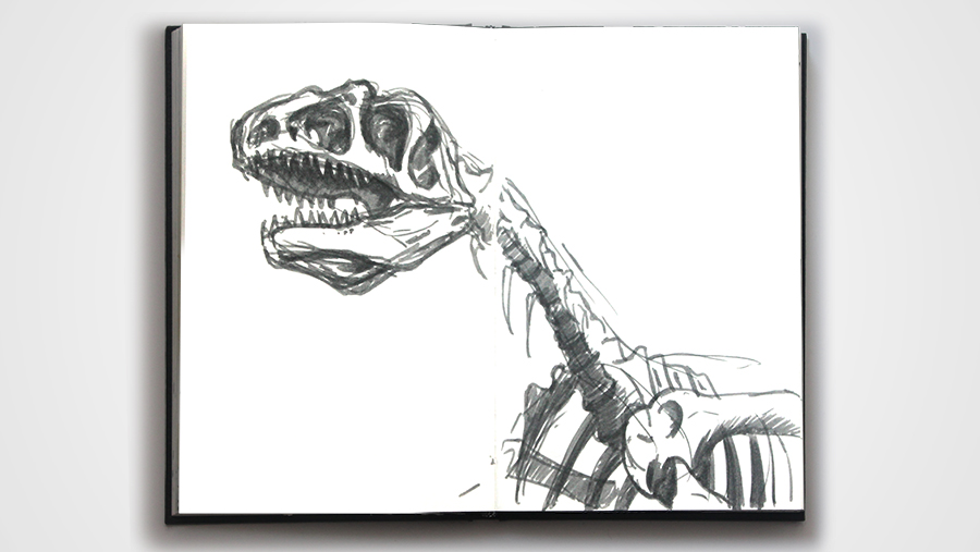 Dessin sur mon carnet de croquis